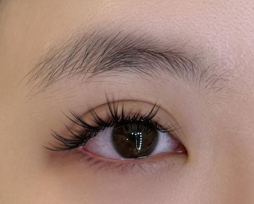 自然毛绒美睫眼部特写 – Noveau Beauty